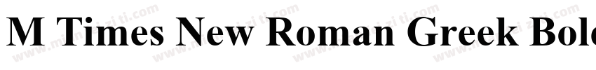 M Times New Roman Greek Bold字体转换